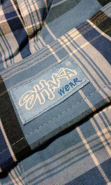 LA直輸入!SHAKAデザインチェックハーフカーゴパンツ水色4XLXXXXL AH < 男性ファッション  LA直輸入!SHAKAデザインチェックハーフカーゴパンツ水色4XLXXXXL AH < 男性ファッションの