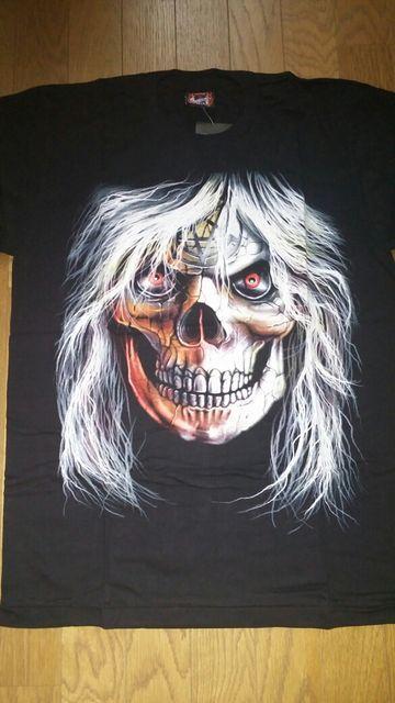 送料無料スカル髑髏ドクロ骸骨プリント蛍光加工TシャツL < 男性ファッション  送料無料スカル髑髏ドクロ骸骨プリント蛍光加工TシャツL  < 男性ファッションの