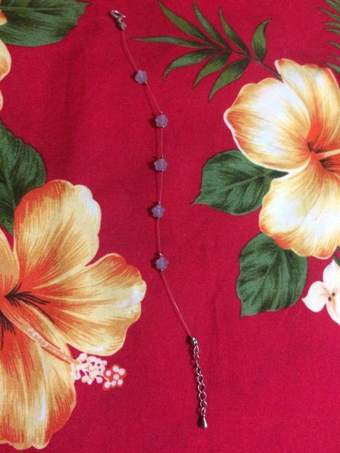 新品未使用☆透明テグスのブルーお花ブレスレット☆ < 女性アクセサリー/時計  新品未使用☆透明テグスのブルーお花ブレスレット☆  < 女性アクセサリー/時計の