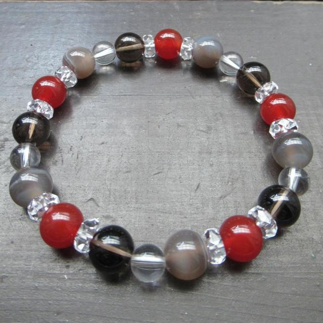 カーネリアンxボツワナアゲートxスモーキークォーツ < 女性アクセサリー/時計 カーネリアンxボツワナアゲートxスモーキークォーツ < 女性アクセサリー/時計の