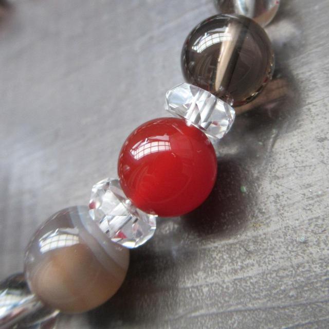 カーネリアンxボツワナアゲートxスモーキークォーツ < 女性アクセサリー/時計 カーネリアンxボツワナアゲートxスモーキークォーツ < 女性アクセサリー/時計の