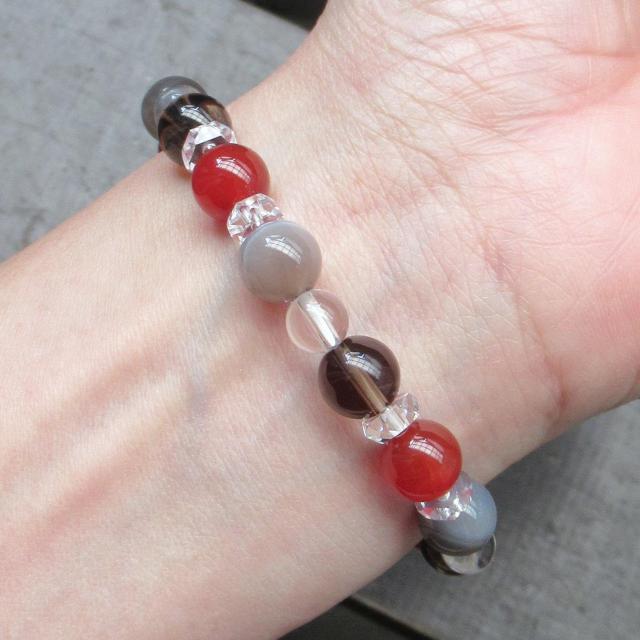 カーネリアンxボツワナアゲートxスモーキークォーツ < 女性アクセサリー/時計 カーネリアンxボツワナアゲートxスモーキークォーツ < 女性アクセサリー/時計の