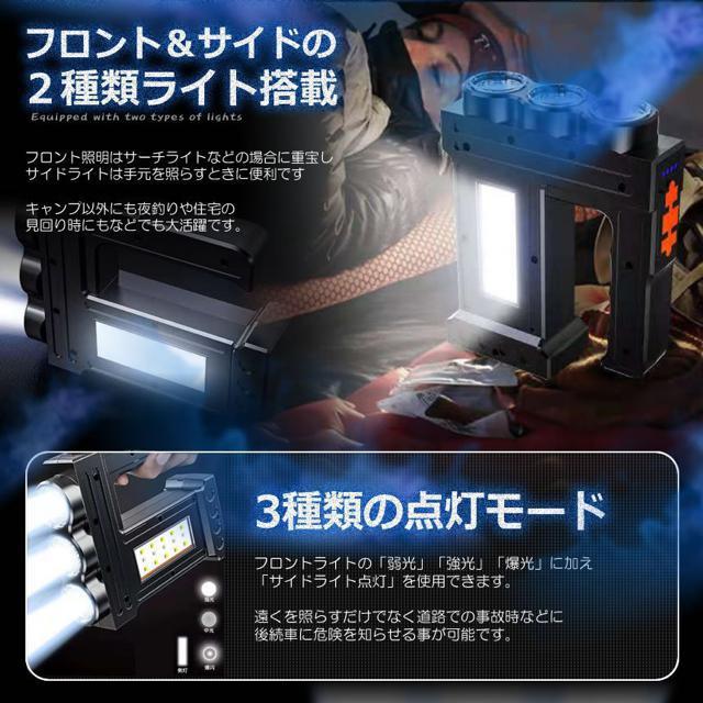 爆光 LED 懐中電灯 強力照射 USB充電式 警告灯 マルチ 3つの点灯 照明 ランプ 緊急 災害 ライト TEMOSENGO < 家電/AV  爆光 LED 懐中電灯 強力照射 USB充電式 警告灯 マルチ 3つの点灯 照明 ランプ 緊急 災害 ライト TEMOSENGO < 家電/AVの