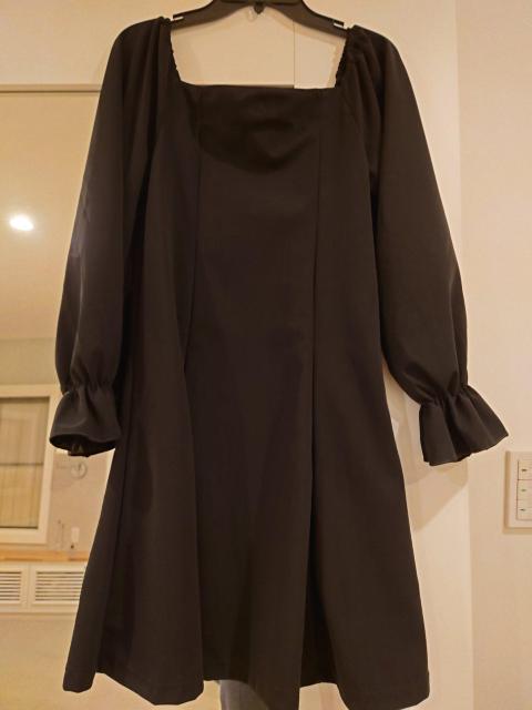 黒チュニックミニワンピース Mサイズ < 女性ファッション  黒チュニックミニワンピース Mサイズ < 女性ファッションの