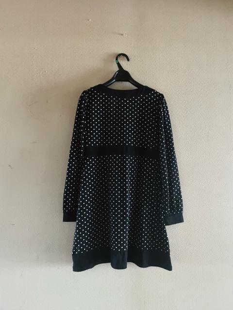 【サイズM】HEALTHY KAREN●サラサラストレッチ●ブラック&ドット●チュニックワンピース < 女性ファッション  【サイズM】HEALTHY KAREN●サラサラストレッチ●ブラック&ドット●チュニックワンピース < 女性ファッションの