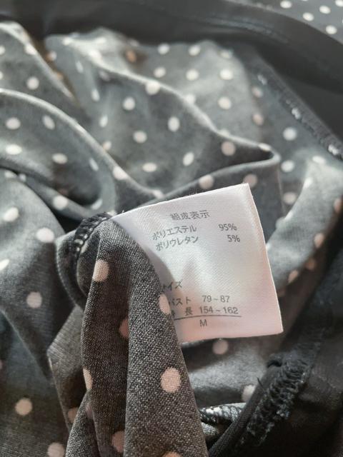 【サイズM】HEALTHY KAREN●サラサラストレッチ●ブラック&ドット●チュニックワンピース < 女性ファッション  【サイズM】HEALTHY KAREN●サラサラストレッチ●ブラック&ドット●チュニックワンピース < 女性ファッションの