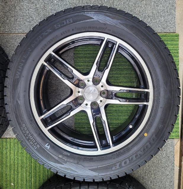 MONZA JAPAN JP STYLE Uni Five 17C` 7.5J +48 5H100 DUNLOP WINTER  /oCN