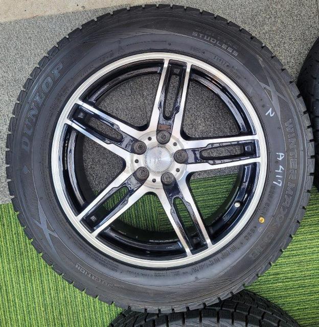 MONZA JAPAN JP STYLE Uni Five 17C` 7.5J +48 5H100 DUNLOP WINTER  /oCN