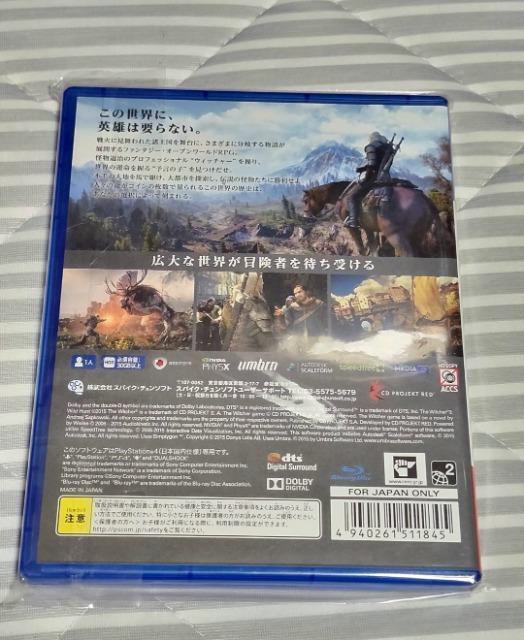 PS4 EBb`[3 Chng THE WITCHER 3 WILD HUNT  Q[{/\tg 