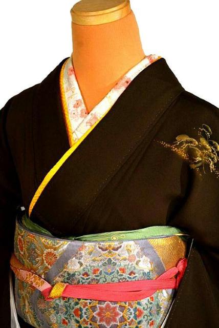 付下げ 中古 着物 送料無料 最高級 未使用品 金彩 金駒シシュウ 鶴 松 波 身丈156cm 裄丈64.5cm T3685 < 女性ファッション 付下げ 中古 着物 送料無料 最高級 未使用品 金彩 金駒シシュウ 鶴 松 波 身丈156cm 裄丈64.5cm T3685 < 女性ファッションの