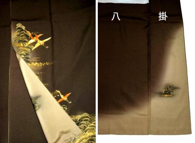 付下げ 中古 着物 送料無料 最高級 未使用品 金彩 金駒シシュウ 鶴 松 波 身丈156cm 裄丈64.5cm T3685 < 女性ファッション 付下げ 中古 着物 送料無料 最高級 未使用品 金彩 金駒シシュウ 鶴 松 波 身丈156cm 裄丈64.5cm T3685 < 女性ファッションの