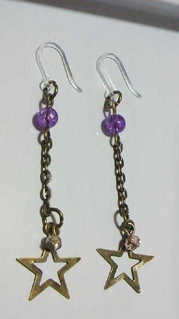 金古美シンプルスター☆彡チェコスワロフスキー樹脂フック < 女性アクセサリー/時計  金古美シンプルスター☆彡チェコスワロフスキー樹脂フック < 女性アクセサリー/時計の