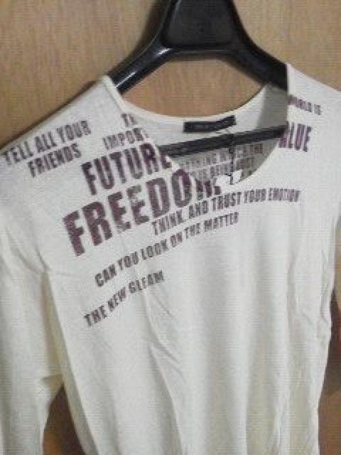 T-7★新品★アメカジ五分丈カットソー クリーム M < 男性ファッション  T-7★新品★アメカジ五分丈カットソー クリーム M < 男性ファッションの