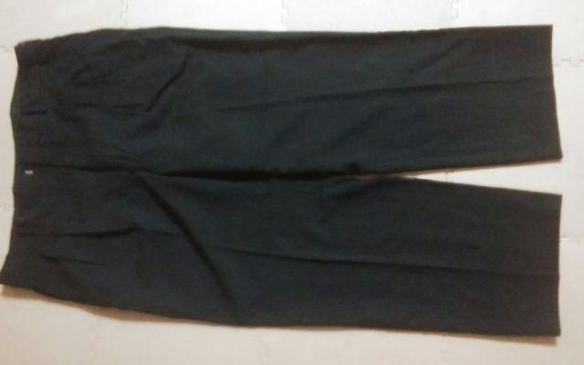 春夏 スラックス Lサイズ 黒のストライプ < 男性ファッション  春夏 スラックス Lサイズ 黒のストライプ  < 男性ファッションの