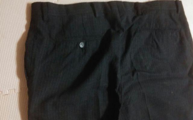 春夏 スラックス Lサイズ 黒のストライプ < 男性ファッション  春夏 スラックス Lサイズ 黒のストライプ < 男性ファッションの