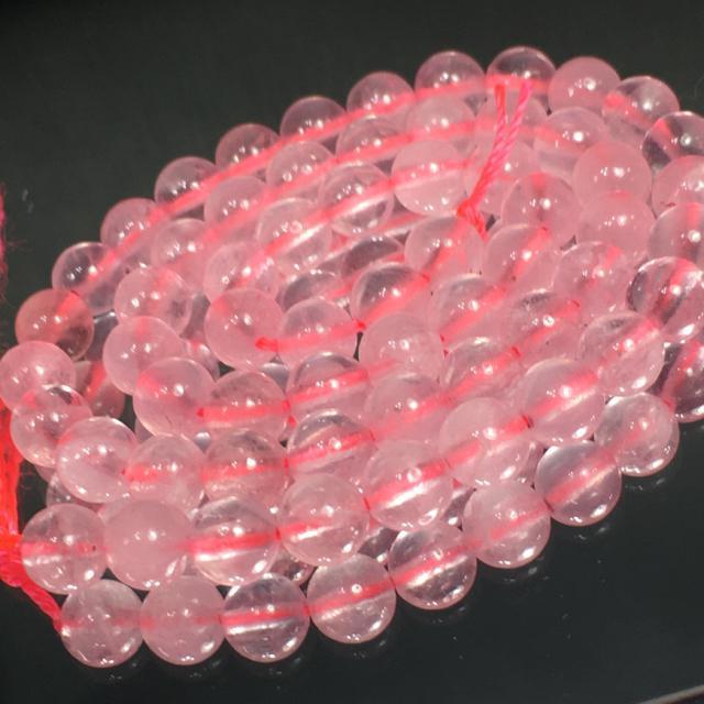 《連材》天然石ローズクォーツ 6.5mm珠 一連 < 女性アクセサリー/時計  《連材》天然石ローズクォーツ 6.5mm珠 一連  < 女性アクセサリー/時計の