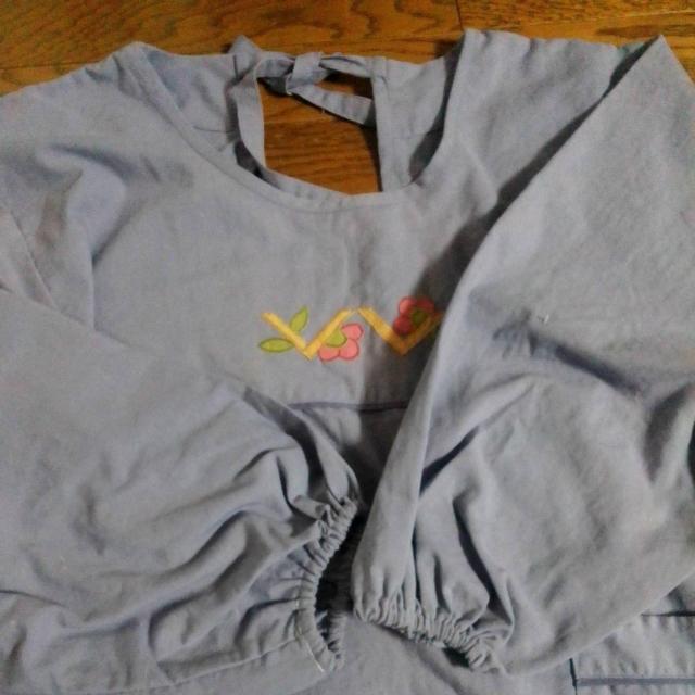 割烹着 パープル 肩幅48袖丈47着丈84 美品 < インテリア/ライフ 割烹着 パープル 肩幅48袖丈47着丈84 美品 < インテリア/ライフの