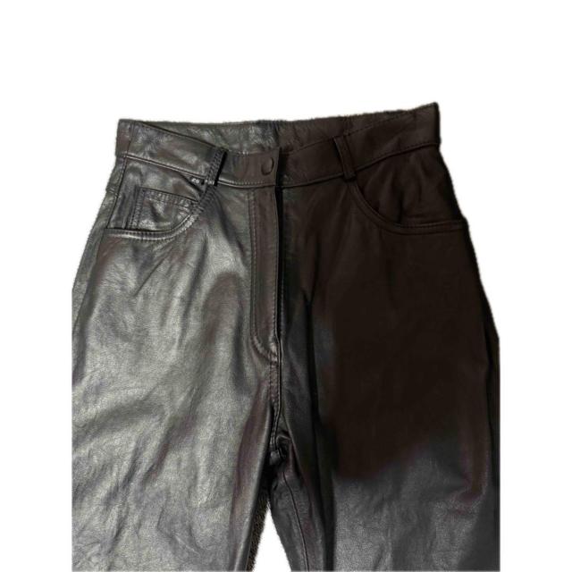 牛革のパンツ25インチレディース未使用品 !。 < 女性ファッション  牛革のパンツ25インチレディース未使用品 !。 < 女性ファッションの