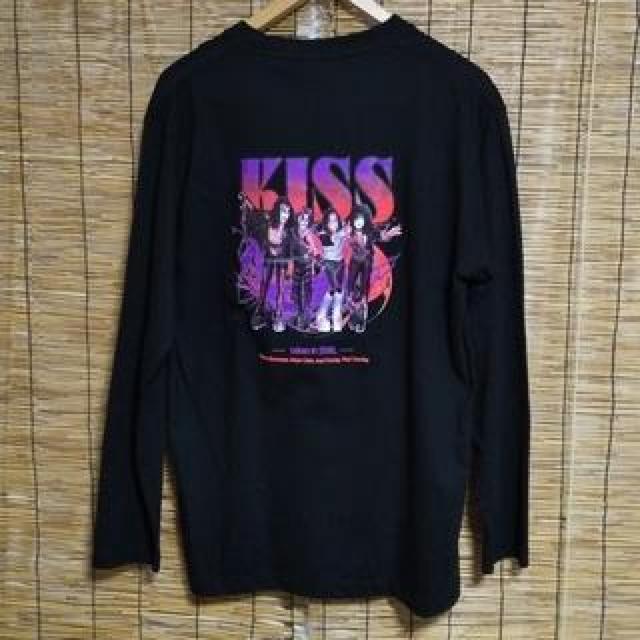 LIEE MAGAZINE KISS バックプリント 長袖Tシャツ M < 男性ファッション  LIEE MAGAZINE KISS バックプリント 長袖Tシャツ M < 男性ファッションの