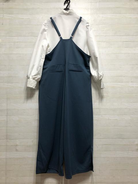 新品☆L♪ビッグリボンのブラウス&ストレッチサロペットパンツ♪☆Q380 < 女性ファッション 新品☆L♪ビッグリボンのブラウス&ストレッチサロペットパンツ♪☆Q380 < 女性ファッションの