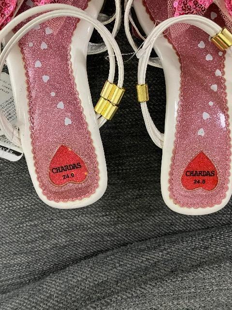 新品未使用 リボンとハートがかわいいサンダル 24p < 女性ファッション  新品未使用 リボンとハートがかわいいサンダル 24p < 女性ファッションの