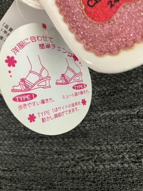 新品未使用 リボンとハートがかわいいサンダル 24p < 女性ファッション  新品未使用 リボンとハートがかわいいサンダル 24p < 女性ファッションの