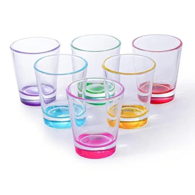 6個セットカラーショットグラスセット、1.6ozのテキーラカップ小さなグラス < インテリア/ライフ 6個セットカラーショットグラスセット、1.6ozのテキーラカップ小さなグラス < インテリア/ライフの