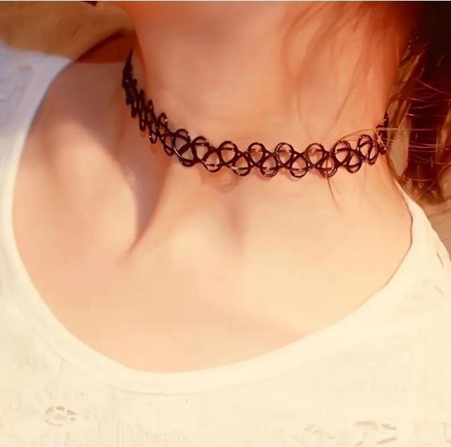 タトゥーチョーカー ワイヤーネックレス ブラック ゴス パンク 未使用 < 女性アクセサリー/時計 タトゥーチョーカー ワイヤーネックレス ブラック ゴス パンク 未使用 < 女性アクセサリー/時計の