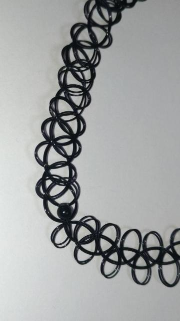 タトゥーチョーカー ワイヤーネックレス ブラック ゴス パンク 未使用 < 女性アクセサリー/時計 タトゥーチョーカー ワイヤーネックレス ブラック ゴス パンク 未使用 < 女性アクセサリー/時計の