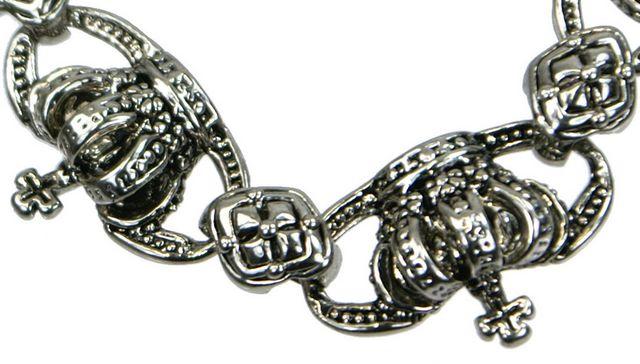 メンズブレスレット・クラウンモチーフ シルバー 王冠 かっこいい ゴシック V系 ロック アンティーク ホスト < 男性アクセサリー/時計  メンズブレスレット・クラウンモチーフ シルバー 王冠 かっこいい ゴシック V系 ロック アンティーク ホスト < 男性アクセサリー/時計の