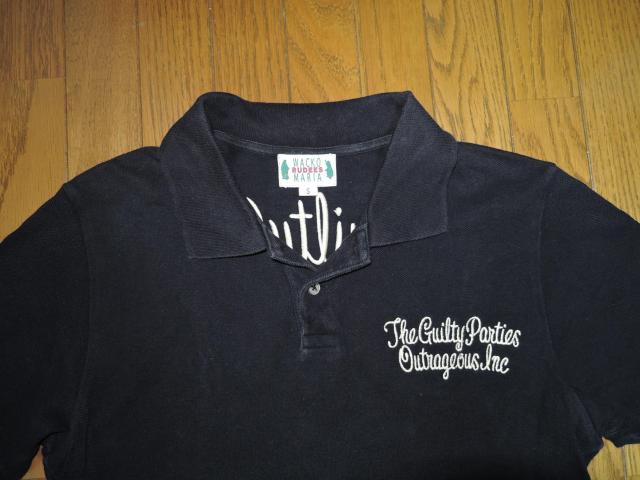 WACKO MARIA ワコマリア 鹿の子 ポロシャツ S 黒 刺繍 ステッチ ロゴ LOGO < ブランド WACKO MARIA ワコマリア 鹿の子 ポロシャツ S 黒 刺繍 ステッチ ロゴ LOGO < ブランドの