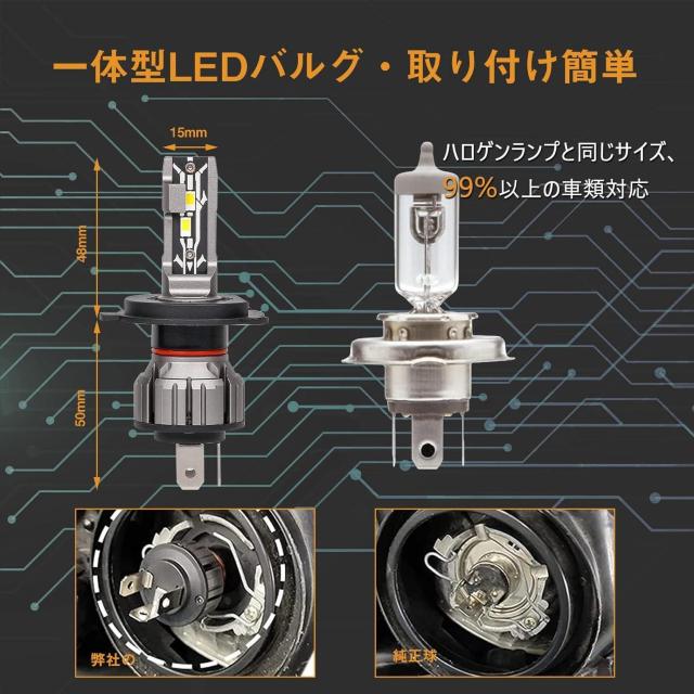 車用 LED ヘッドライト 車検対応 一体型 6000K ホワイトCSPチップ搭載 ファンレス < 自動車/バイク 車用 LED ヘッドライト 車検対応 一体型 6000K ホワイトCSPチップ搭載 ファンレス < 自動車/バイク