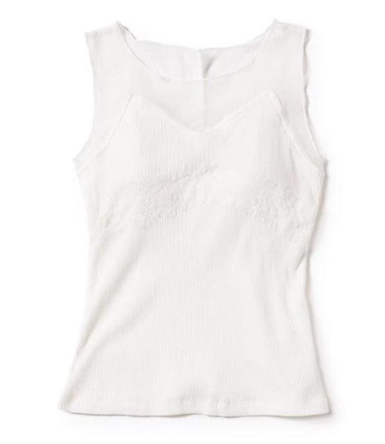 レディース シアー キリカエ カップ タンクトップ < 女性ファッション  レディース シアー キリカエ カップ タンクトップ  < 女性ファッションの