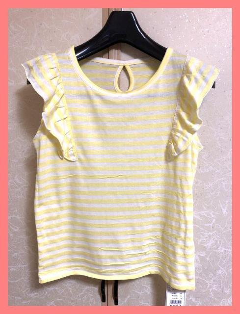 ☆イング☆新品3080円♪フリル袖ボーダーノースリーブTシャツ☆ < ブランド ☆イング☆新品3080円♪フリル袖ボーダーノースリーブTシャツ☆ < ブランドの