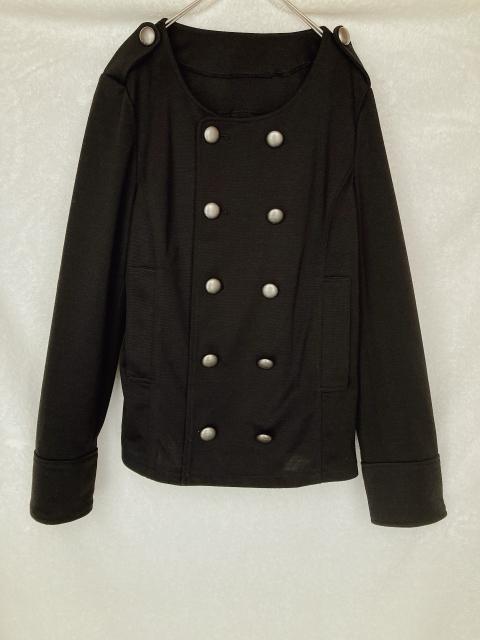 tesera ダブルブレスト ノーカラージャケット L カジュアル ナポレオン風 N2m < 女性ファッション  tesera ダブルブレスト ノーカラージャケット L カジュアル ナポレオン風 N2m < 女性ファッションの