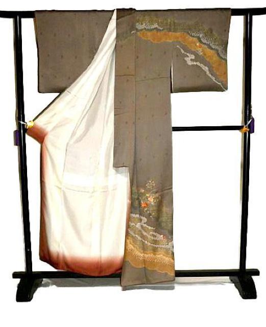 【最高級】美品 金彩 絞り シシュウ 花柄 1つ紋 クリーニング済 訪問着 身丈158cm 裄丈66cm T3548 < 女性ファッション  【最高級】美品 金彩 絞り シシュウ 花柄 1つ紋 クリーニング済 訪問着 身丈158cm 裄丈66cm T3548 < 女性ファッションの