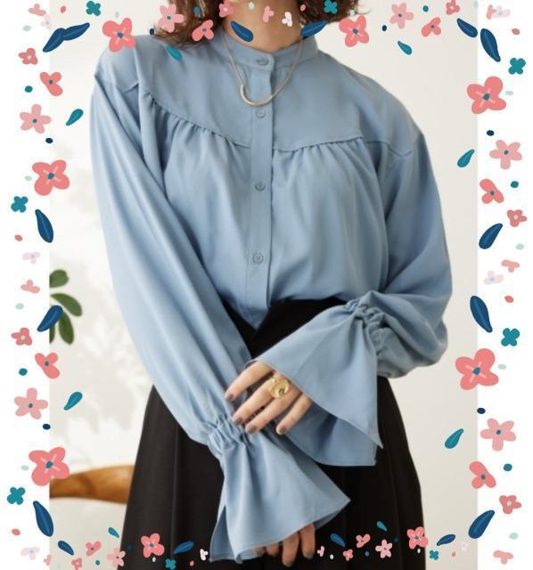 込み★677★クリーコンフォルト★可愛い!ラッフルカフスブラウス★F★ < 女性ファッション  込み★677★クリーコンフォルト★可愛い!ラッフルカフスブラウス★F★ < 女性ファッションの