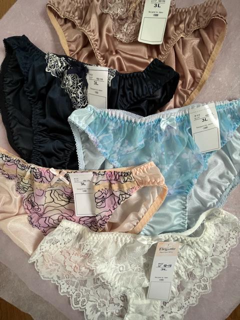 3Lサイズ!5枚セット!ツルツル光沢素材!シフォン使い!レース仕様一枚あり!色とりどり!エレガント!高貴品格!ショーツ!No.恋 < 女性ファッション  3Lサイズ!5枚セット!ツルツル光沢素材!シフォン使い!レース仕様一枚あり!色とりどり!エレガント!高貴品格!ショーツ!No.恋 < 女性ファッションの