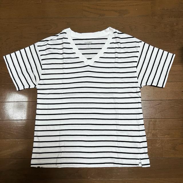 【used】ボーダー柄カリフォルニアコットン半袖Tシャツ/ローリーズファーム/L < 女性ファッション 【used】ボーダー柄カリフォルニアコットン半袖Tシャツ/ローリーズファーム/L < 女性ファッションの