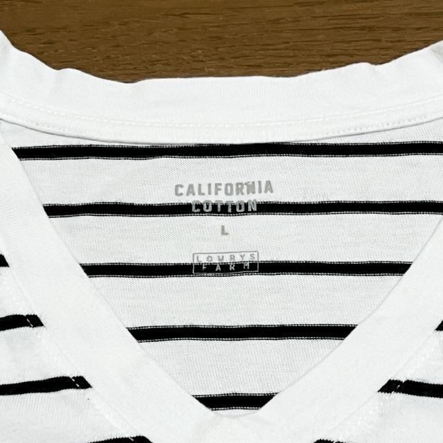 【used】ボーダー柄カリフォルニアコットン半袖Tシャツ/ローリーズファーム/L < 女性ファッション 【used】ボーダー柄カリフォルニアコットン半袖Tシャツ/ローリーズファーム/L < 女性ファッションの