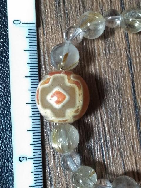 金針ルチルと天珠のブレスレット < 女性アクセサリー/時計  金針ルチルと天珠のブレスレット < 女性アクセサリー/時計の