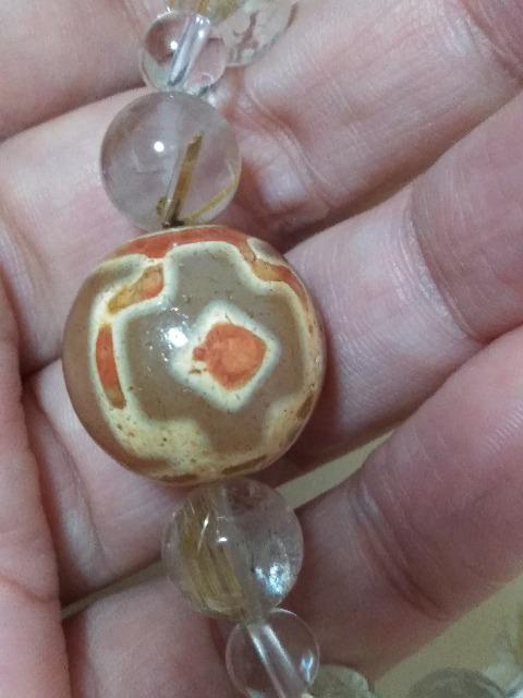 金針ルチルと天珠のブレスレット < 女性アクセサリー/時計  金針ルチルと天珠のブレスレット < 女性アクセサリー/時計の