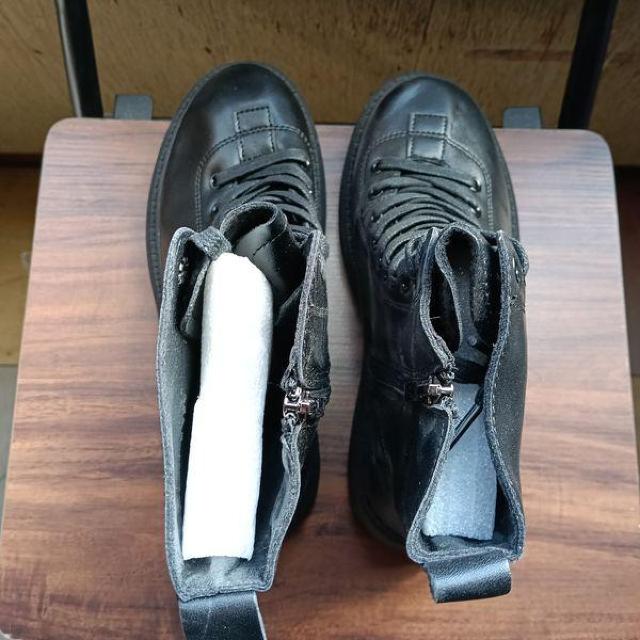 新品 24.5cm レディース ブーツ ブラック 厚底 シューズ ショートブーツ < 女性ファッション 新品 24.5cm レディース ブーツ ブラック 厚底 シューズ ショートブーツ < 女性ファッションの