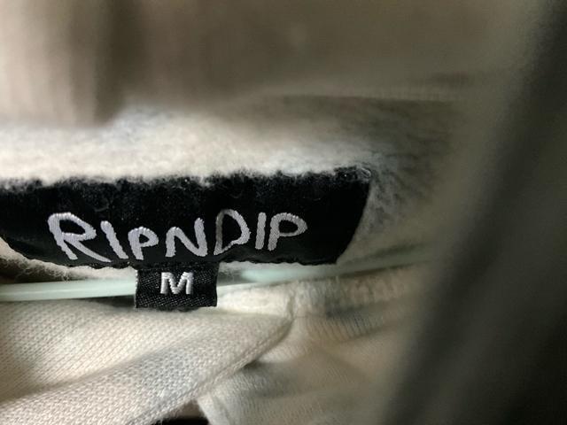 RIPNDIP パーカー 古着 リップンディップ パーカー 白 アメリカサイズM(日本のLサイズに該当) < 男性ファッション RIPNDIP パーカー 古着 リップンディップ パーカー 白 アメリカサイズM(日本のLサイズに該当) < 男性ファッションの
