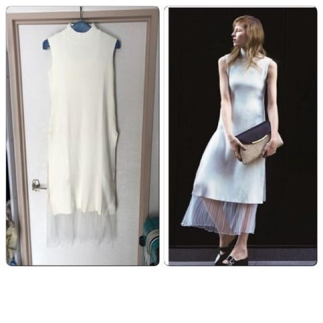 美品スナイデル ノースリロングニットコンビOP < ブランド  美品スナイデル ノースリロングニットコンビOP  < ブランドの