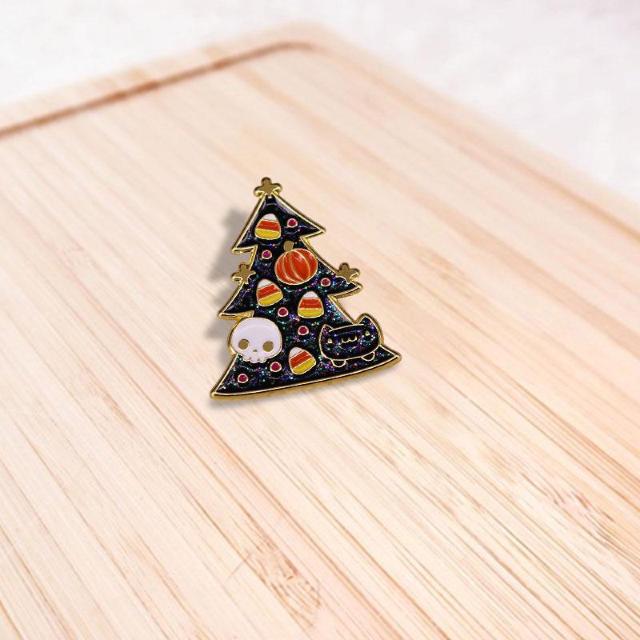 新品 ハロウィンかぼちゃパンプキンツリー ピンブローチ < 女性アクセサリー/時計  新品 ハロウィンかぼちゃパンプキンツリー ピンブローチ < 女性アクセサリー/時計の