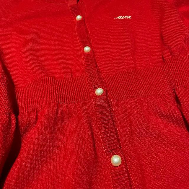 MILK ワンポイント 刺繍 長袖 ニット カーディガン < ブランド MILK ワンポイント 刺繍 長袖 ニット カーディガン < ブランドの