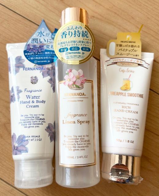 フェルナンダ ハンドクリーム ボディクリーム リネンスプレー3点まとめて < 香水/コスメ/ネイル フェルナンダ ハンドクリーム ボディクリーム リネンスプレー3点まとめて < 香水/コスメ/ネイルの