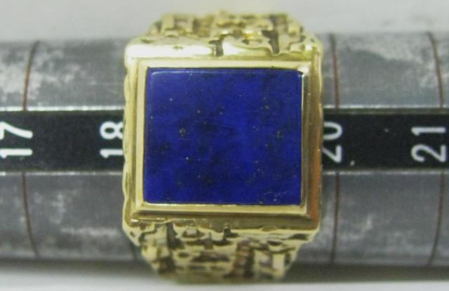 極美品 男女兼用 585 K14 14金リング指輪 印台 ラピスラズリー #19 < 女性アクセサリー/時計 極美品 男女兼用 585 K14 14金リング指輪 印台 ラピスラズリー #19 < 女性アクセサリー/時計の