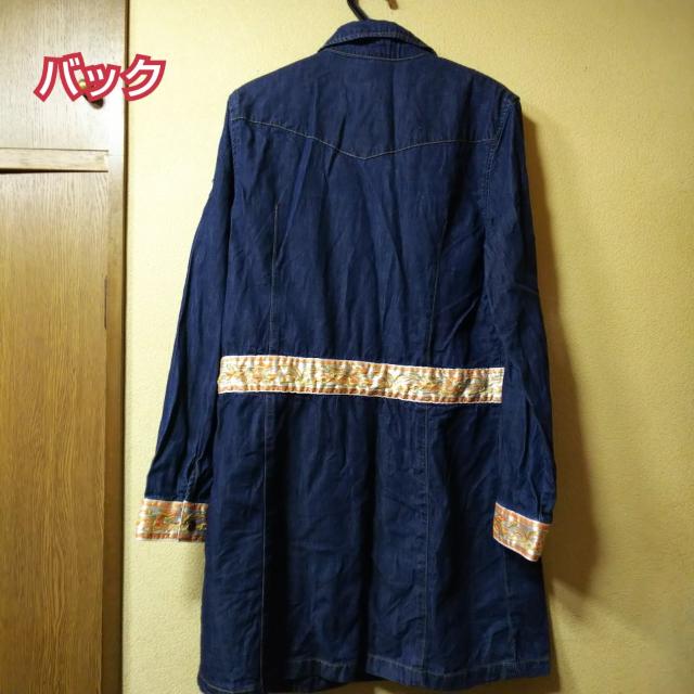 i.n.e★USED★個性的な薄手デニムロングジャケット < ブランド  i.n.e★USED★個性的な薄手デニムロングジャケット < ブランドの